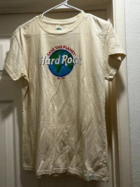 White Hard Rock/WWF T-Shirt, "Save the Planet"